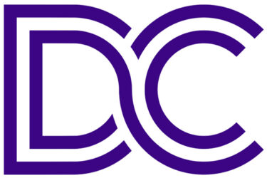D Center logo with stylized letters DC