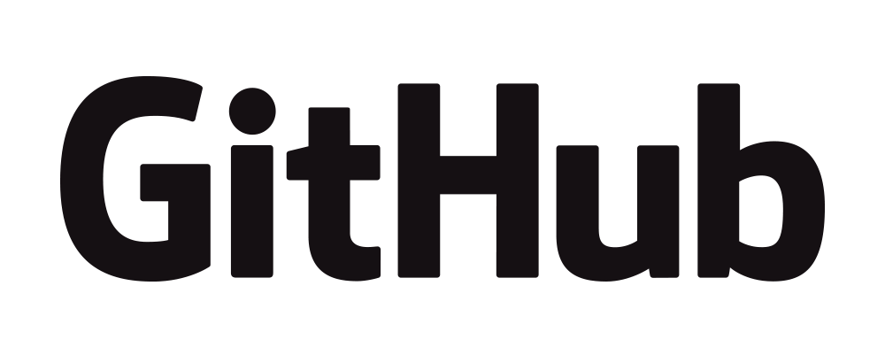 GitHub logo. Simple black text with white background.